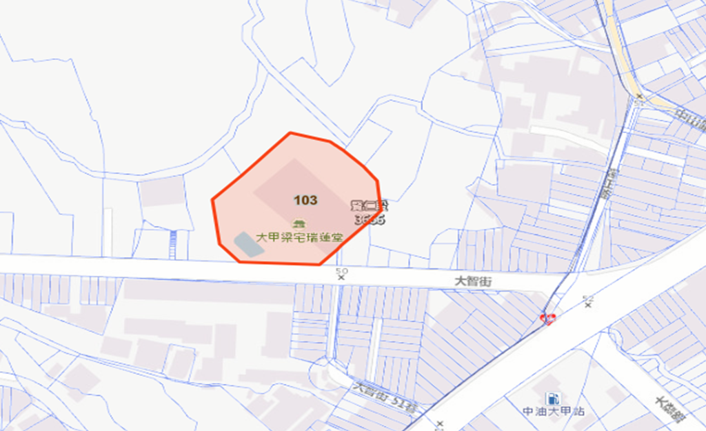 現行地籍圖-梁宅瑞蓮堂